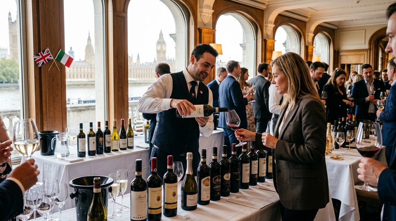 Vinul italian revine la Londra: un răspuns la provocările pieței
